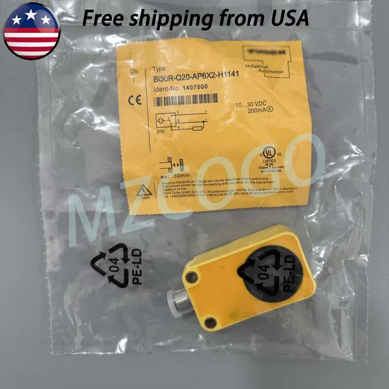 Датчик приближения TURCK BI30R-Q20-AP6X2-H1141 Proximity Sensor, 6mm Range, 10-3