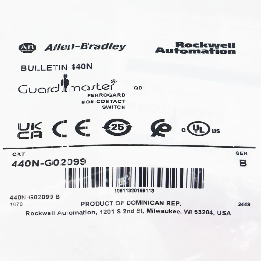 Реле безопасности Allen Bradley 440N-G02099 Guardmaster 440N Non Contact Switch