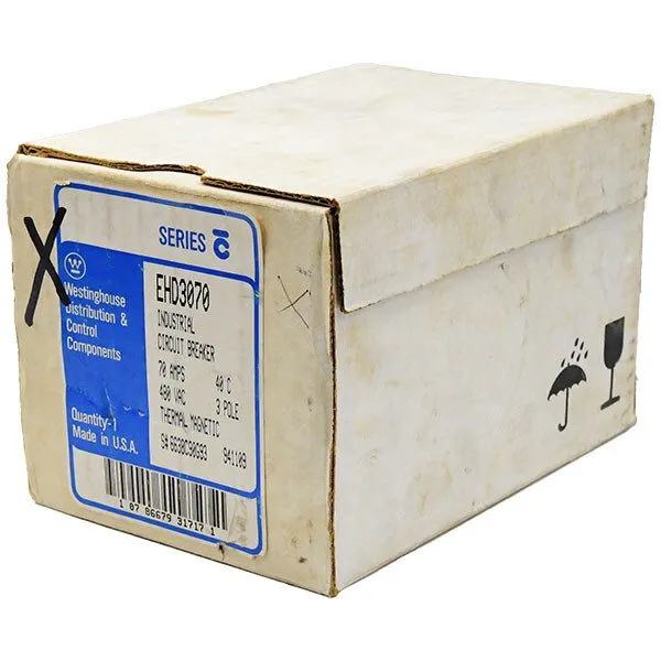 Автоматический выключатель EHD3070 Westinghouse 70A 480V 3P Circuit Breaker -SA