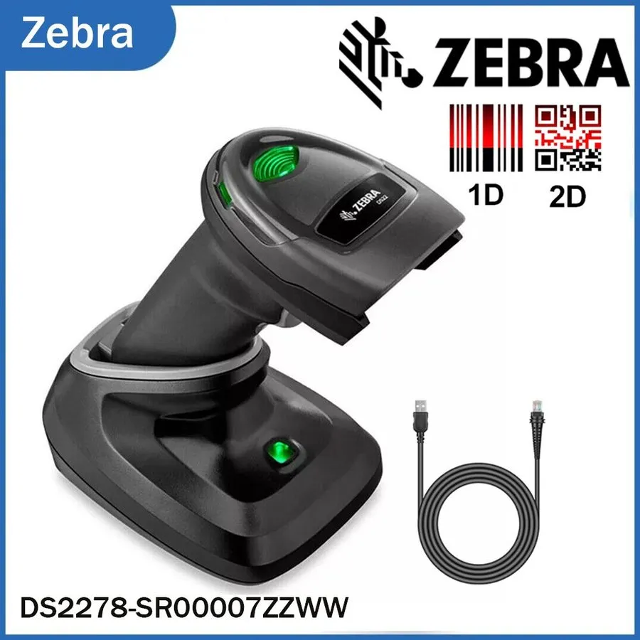 Сканер штрих-кода Zebra DS2278-SR00007ZZWW 2D USB Handheld Barcode Scanner Wirel — фото лота 1