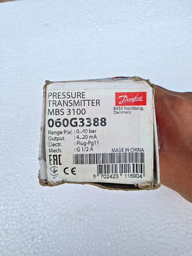 Датчик давления Danffos 060G3388 Pressure Transmitter MBS 3100 12.5-32VDC — фото лота 2