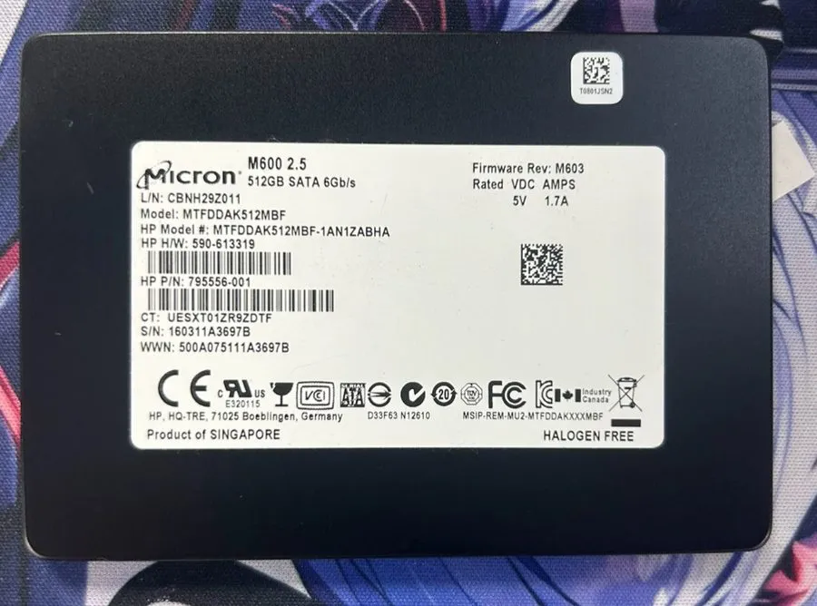 SSD-накопитель Micron M600 2.5" 512GB SSD SATA MTFDDAK512MBF Health Status Good