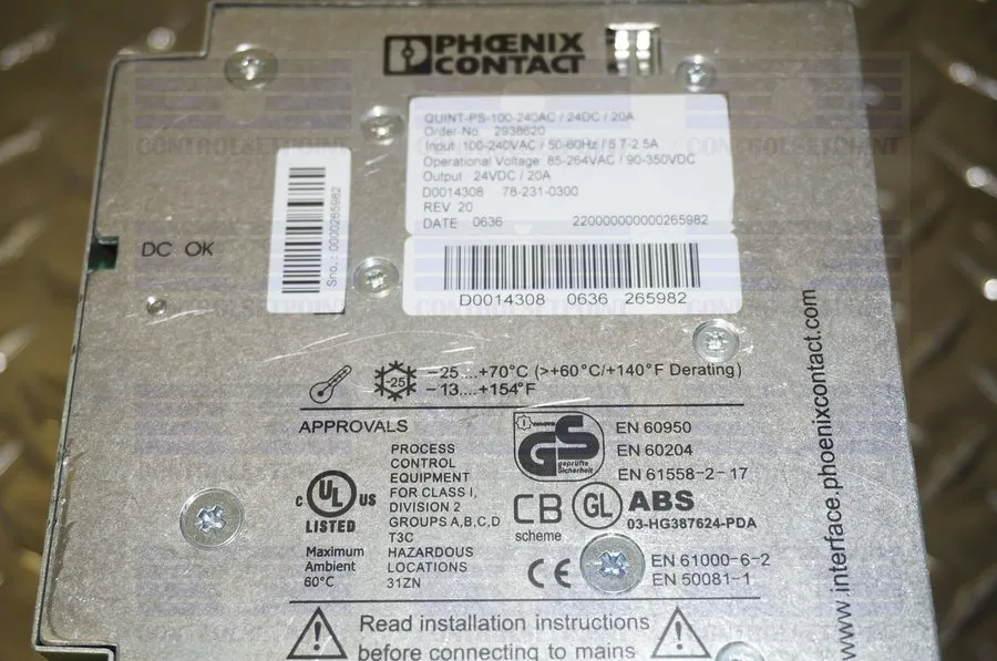 Блок питания Phoenix Contact Quint Power Supply QUINT-PS-100-240AC/24DC/20