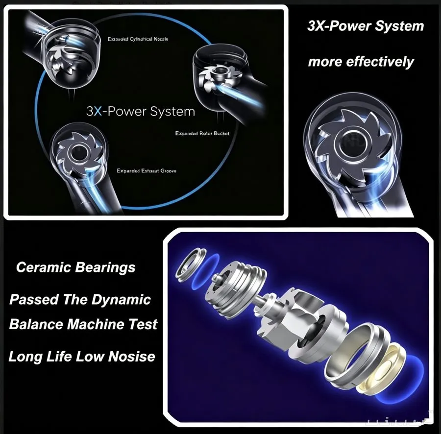 Стоматологический наконечник Dental High Speed Handpiece Turbine COXO CX207-G-SP — фото лота 2