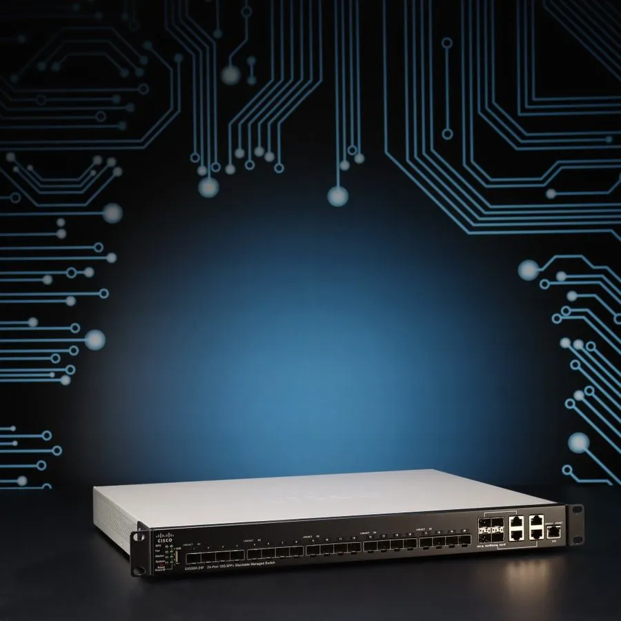 Трансивер Cisco SX550X-24F Managed Stack Switch // 4x 10GbE, 24x 10GSFP