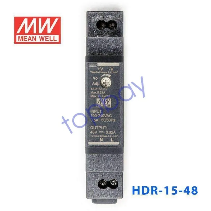Блок питания Mean Well HDR-15-48 15W 48V 0.32A Hat Rails Power Supply DIN-RAIL