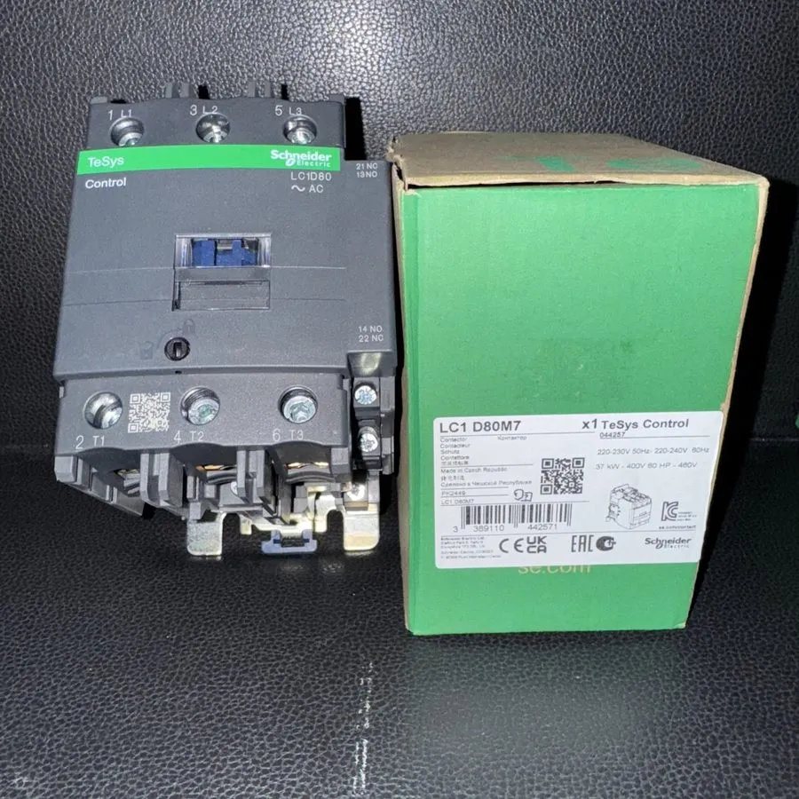 Контактор Schneider LC1D80M7 TeSys D Magnetic Contactor 80A 220V AC