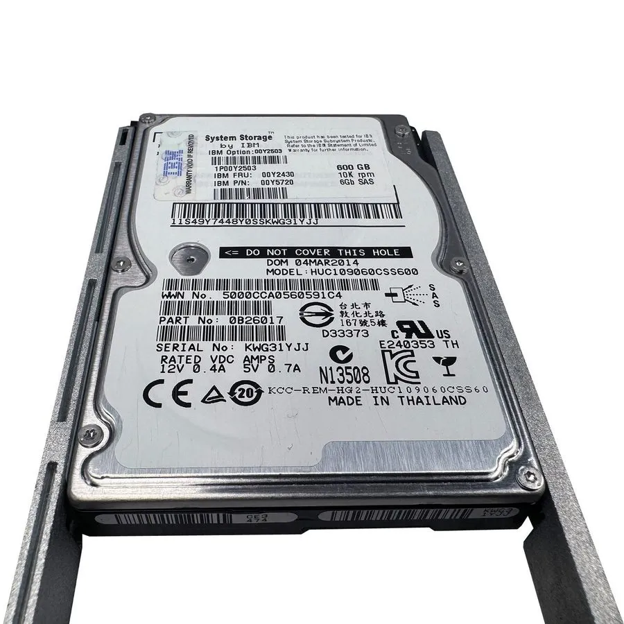 Жёсткий диск IBM 00Y2430 00Y5707 00Y2503 00MJ145 600GB 10K 2.5" SAS V3700 Hard D