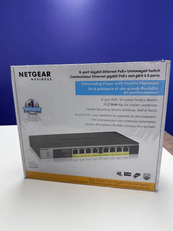 Коммутатор Netgear GS108PP-100NAS 8PORT POE/POE+ GIGABIT ENET UNMANAGED SWITCH