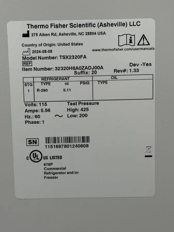 IIoT-устройство Thermo TSX2320FA Commercial Refrigerator/Freezer 115V R-290