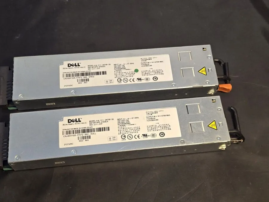 Блок питания Dell MY064 PowerEdge 1950 670W Power Supply DPS-670CB — фото лота 1