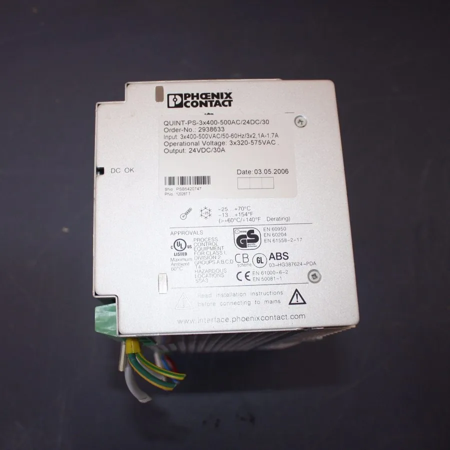 Блок питания Phoenix Contact QUINT-PS-3X400-500AC/24DC/30 Power Supply 24VDC 30A