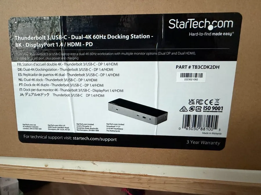 Док-станция StarTech TB3CDK2DH USB-C / Thunderbolt 3 Docking Station USBC-DST