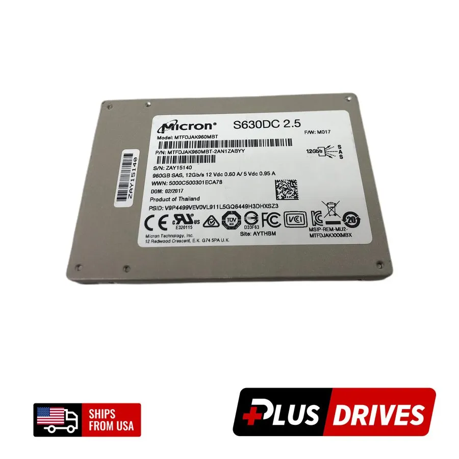SSD-накопитель Micron 800GB S630DC 2.5" SAS 12Gb/S SSD MLC NAND. Enterprise-Hard — фото лота 1
