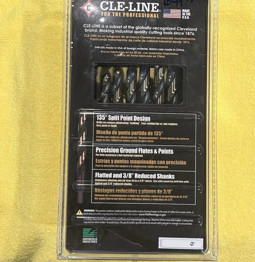 Режущий инструмент C18130 Cle-Line Black & Gold Drill Bit Set