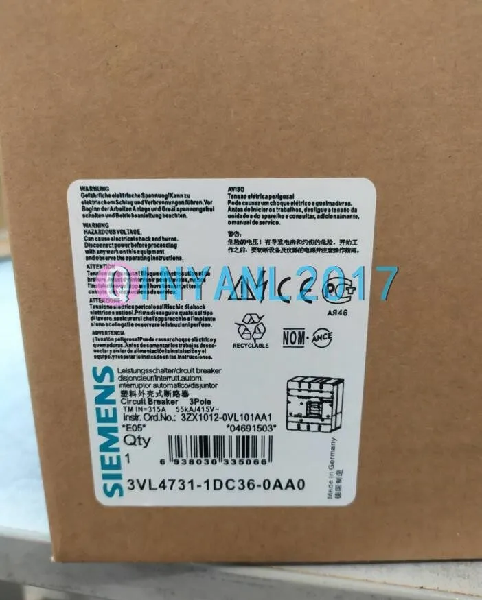 Автоматический выключатель Siemens 3VL4731-1DC36-0AA0 (3VL4740-1AA36-0AA0+3VL943