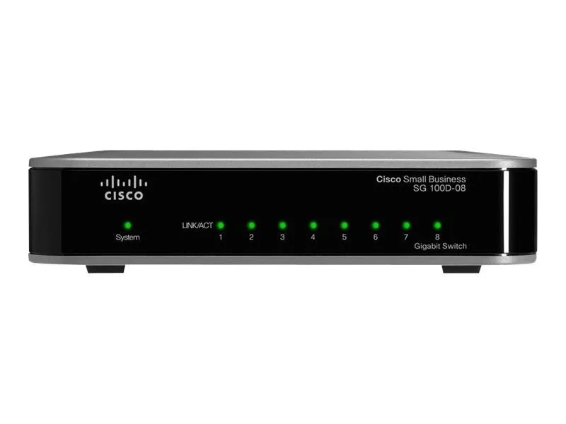Коммутатор Cisco (SG100D-08) 8-Ports Desktop Ethernet Switch