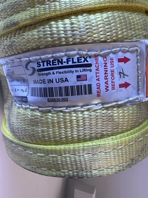 Строп Stren-Flex 6" x 14' Nylon Lifting Sling LB2-906 2-Ply 6000lb Basket Capaci — фото лота 1
