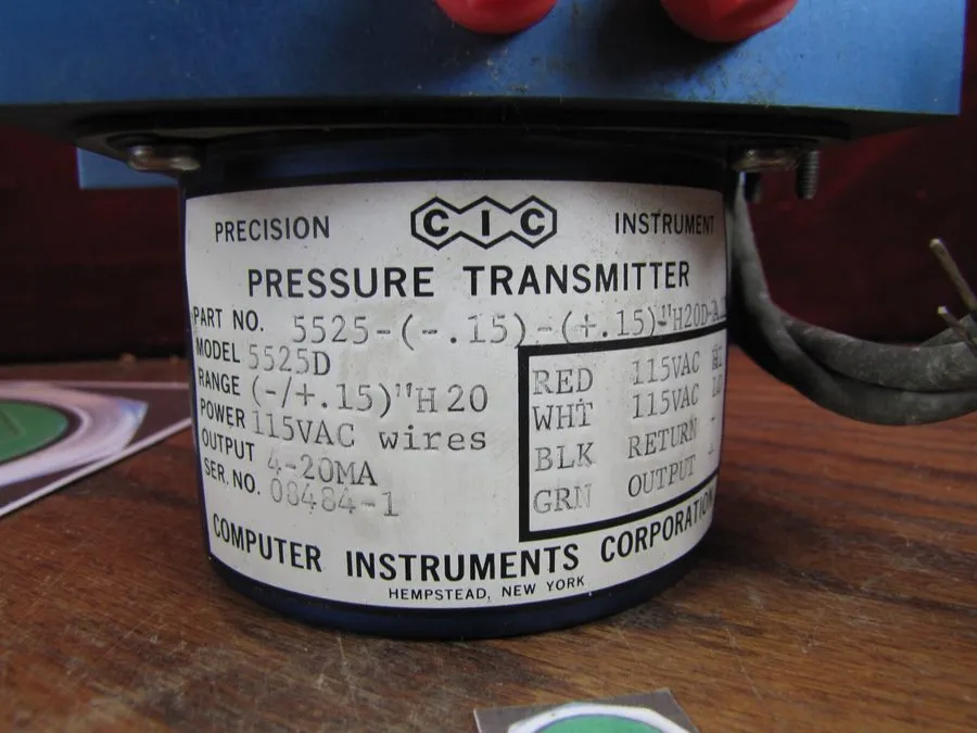 Датчик давления CIC Pressure Transmitter 115v 2-20ma H20 # 5525D — фото лота 1