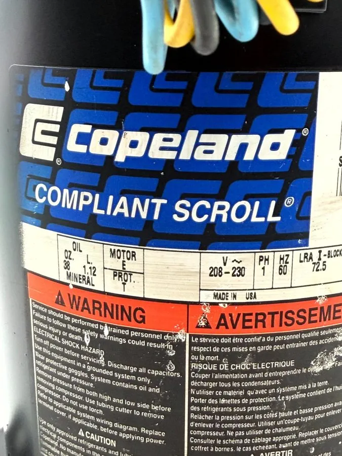 Компрессор Copeland 2.5 Ton Scroll Compressor ZR28K3-PFV-230