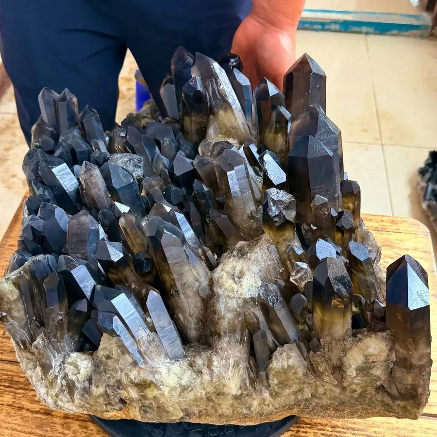 Лабораторный прибор 96.8LB Large Natural black Quartz Crystal Cluster Rough Spec