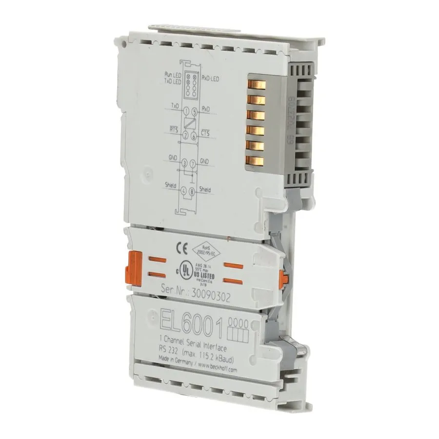 Модуль ввода-вывода EL6001 EtherCAT Terminal Communication