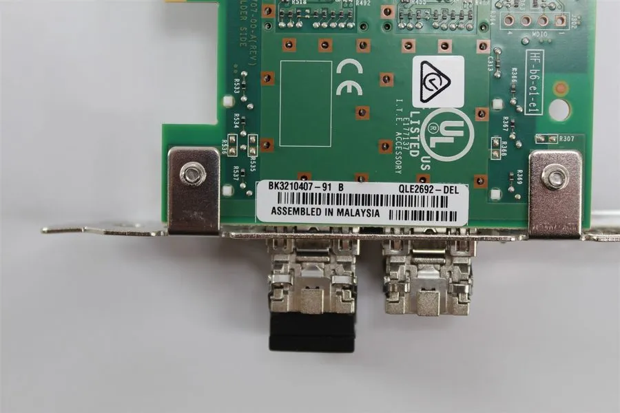 Контроллер Dell QLogic QLE2692-DEL 16Gb FC SFP+ Dual Port Full Height HBA YCVFG — фото лота 2