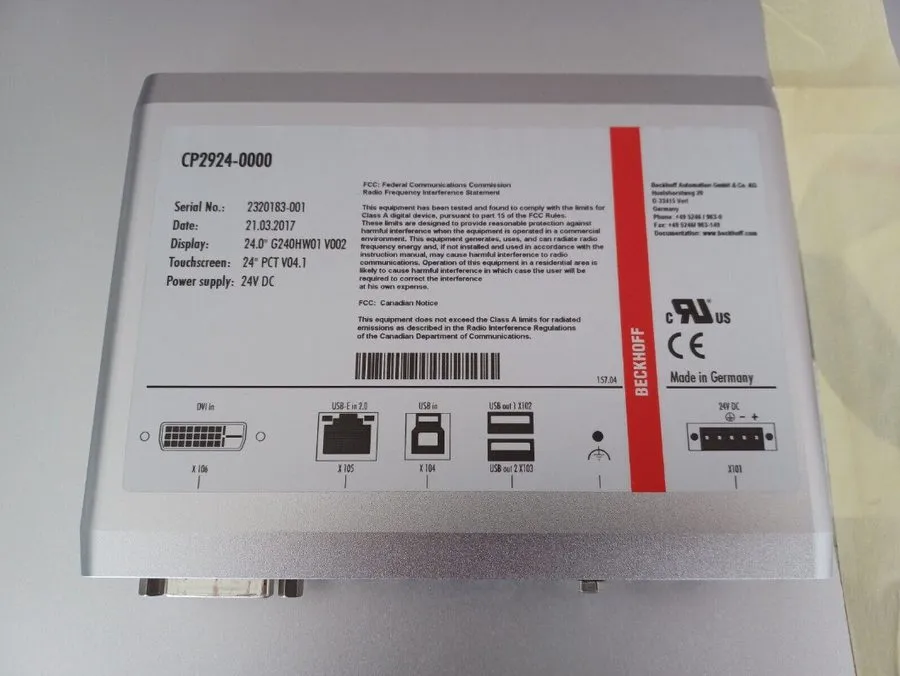 Промышленный компьютер Beckhoff CP2924-0000 Industrial Touch Panel PC HMI