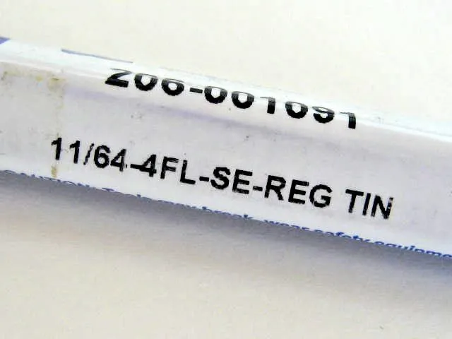 Режущий инструмент 11/64" dia 4flt SE Monster Carbide Ctr/Cut End Mill w/TinCoat — фото лота 1