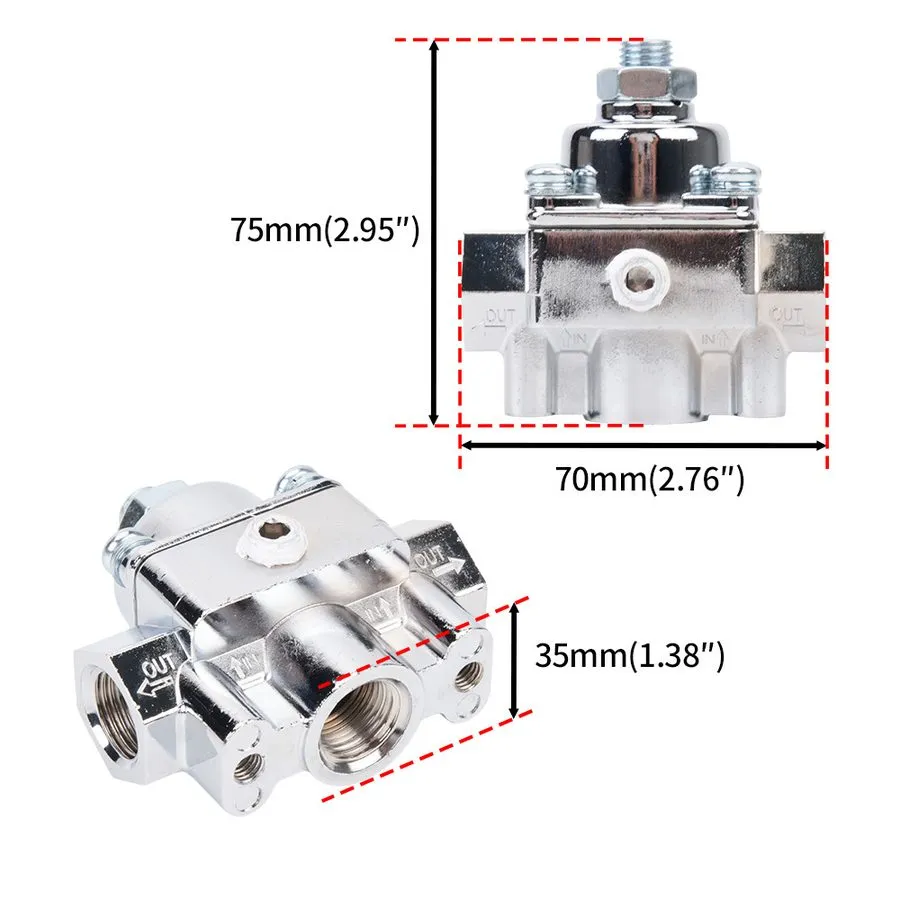 Трубопроводная арматура 12-803 Adjustable Fuel Pressure Regulator Fit — фото лота 2