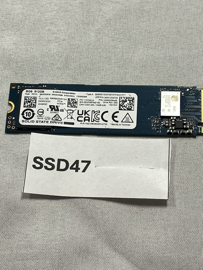 SSD-накопитель Kioxia M.2 512GB NVMe SSD 2280 (KBG6AZNV512G) SEE RESULTS! — фото лота 1