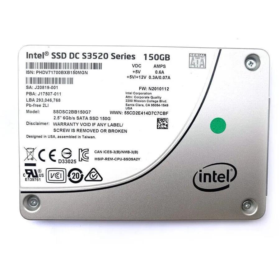 SSD-накопитель Intel DC S3520 150GB Enterprise SSD 2.5" SATA Solid State Drive S