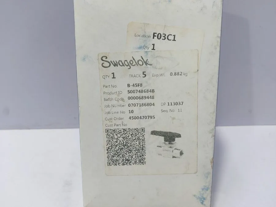 Клапан Swagelok B-45F8 2500psi Brass Valve 1/2" NPT Female