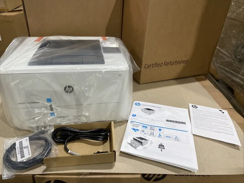 Лазерный принтер HP LaserJet Pro M404dw Monochrome Laser Printer W/ Cords No Ton — фото лота 2