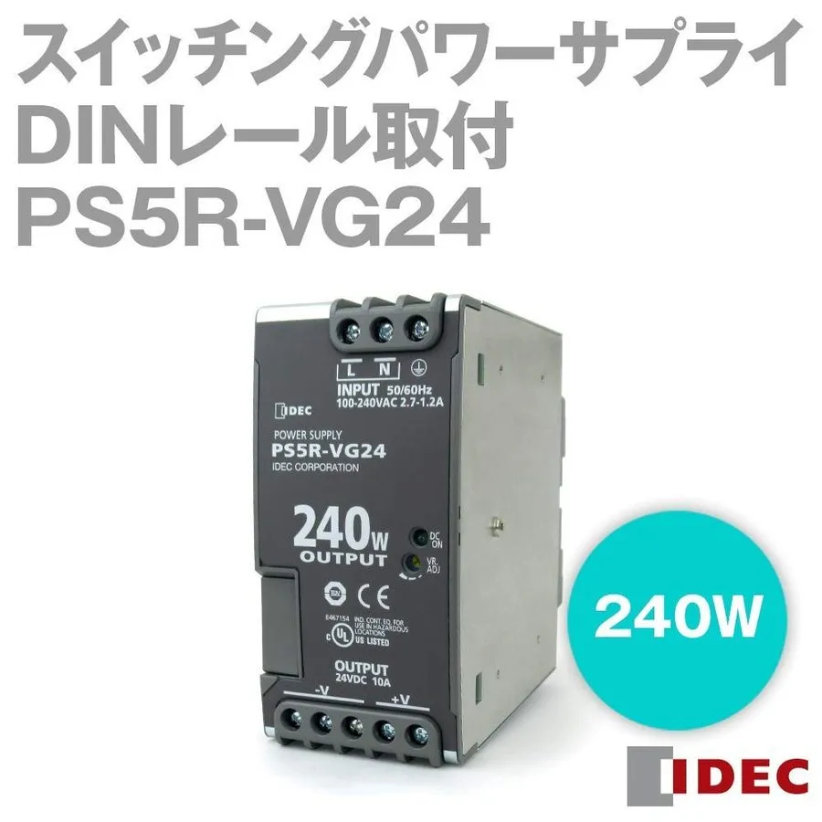Блок питания IDEC PS5R-VG24 240W 24V DC DIN Rail Power Supply Compact 10A UL Lis