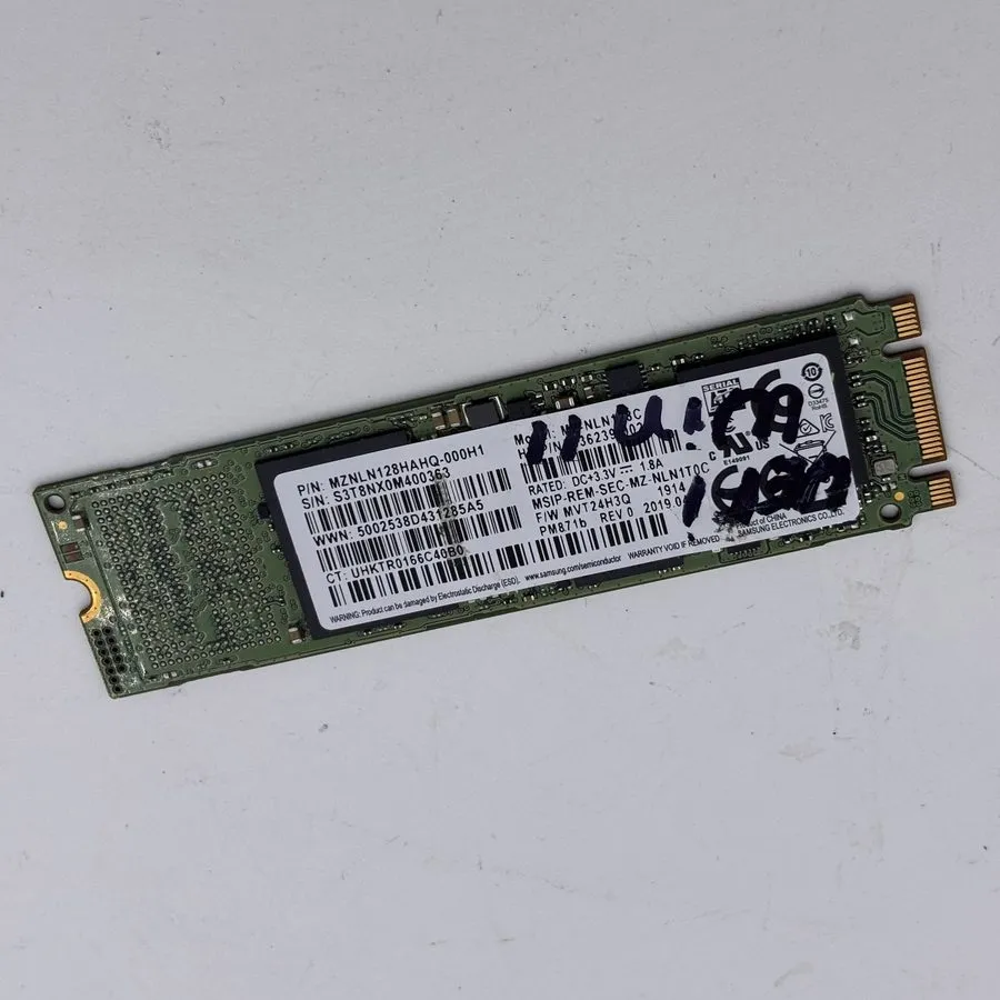 SSD-накопитель Samsung PM871b 128GB SSD M.2 SATA 936239-001 MZNLN128HAHQ-000H1