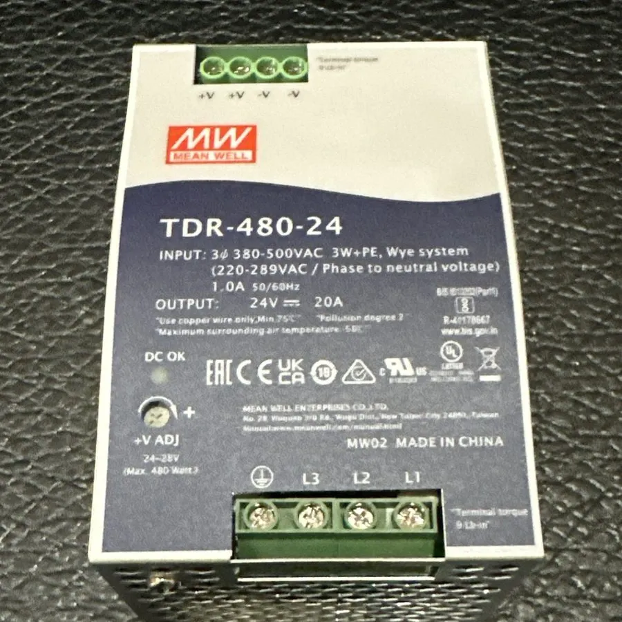 Блок питания Mean Well TDR-480-24 Industrial DIN Rail Power Supply 24VDC 20A 480