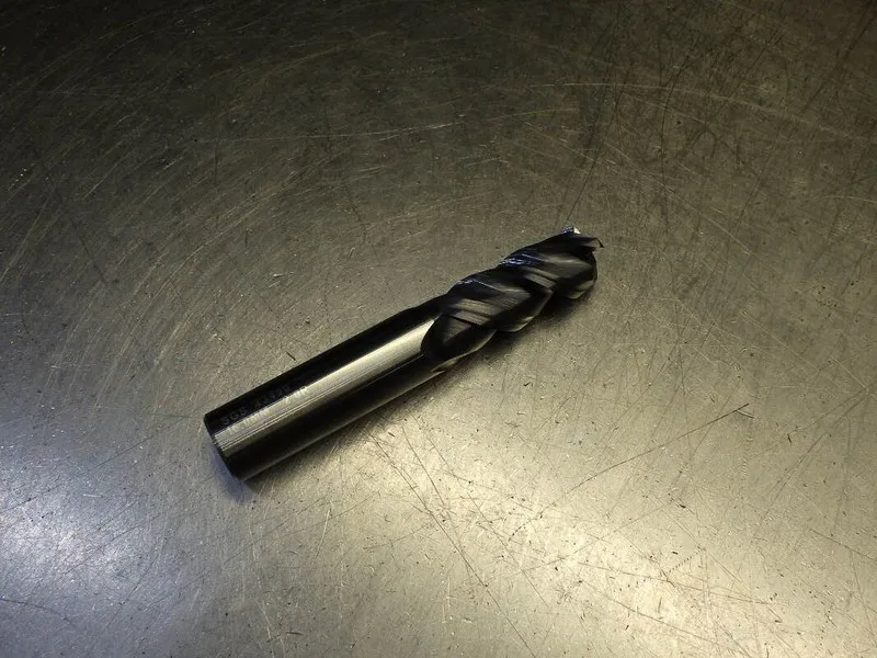 Режущий инструмент Kyocera / SGS 16mm 3 Flute Carbide Cr Endmill Shank 2mm R 434 — фото лота 2
