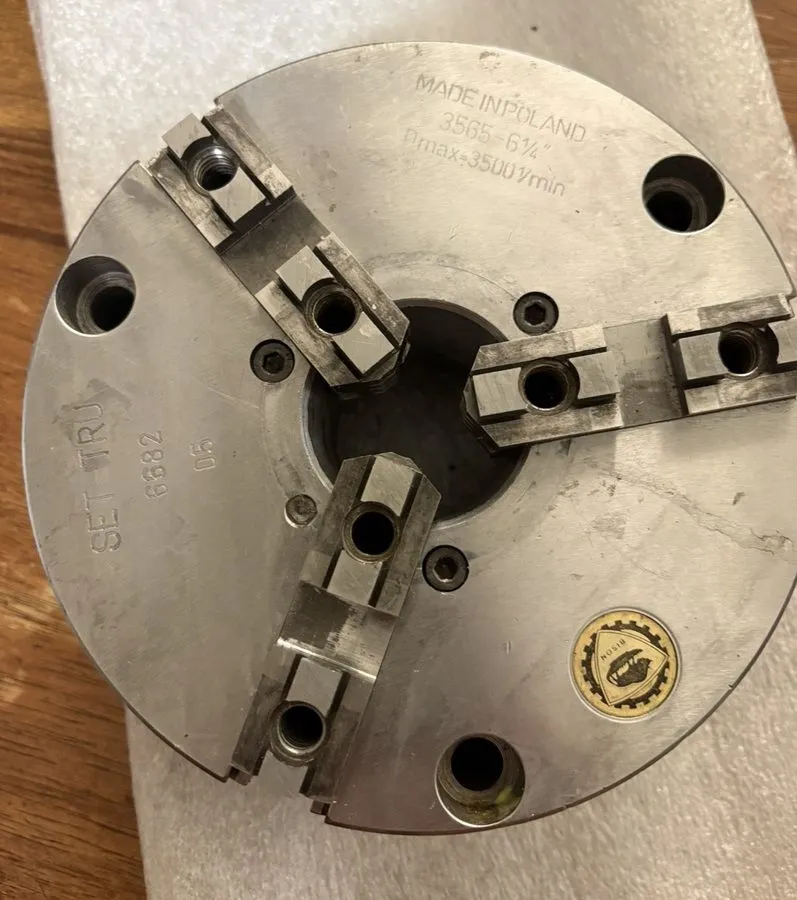 Режущий инструмент 6 1/4 Bison “set tru” Self Centering 3jaw Lathe Chuck #6682-0 — фото лота 2