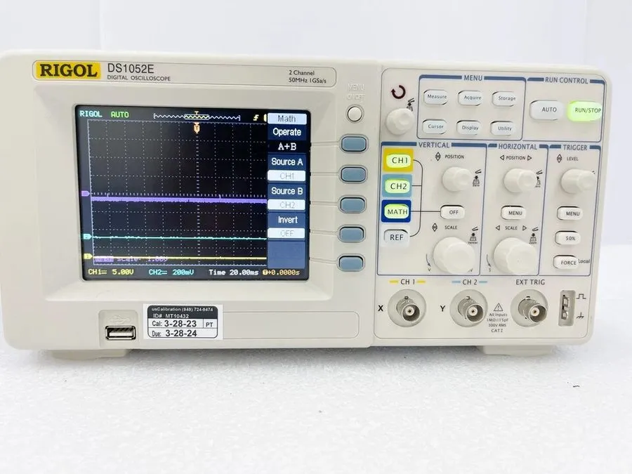 Осциллограф DS1052E 50MHz 1GSa/s 2Ch Digital Oscilloscope