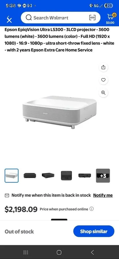 Проектор Epson EpiqVision Ultra LS300 Smart Streaming 1080p (FHD) 3LCD Laser Pro — фото лота 2