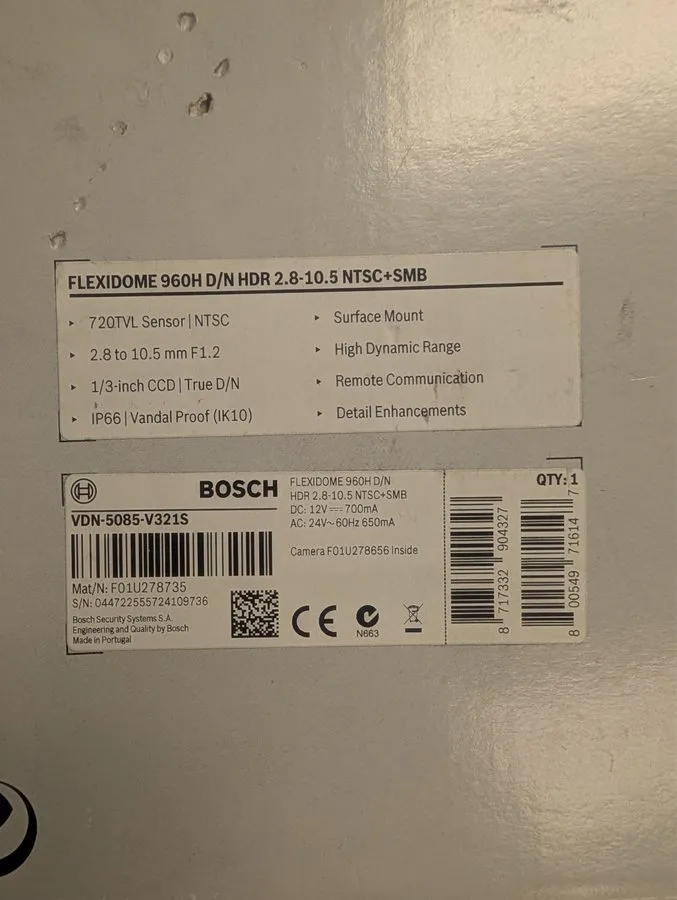 Камера Bosch VDN-5085-V321S Flexidome AN 5000 960H Outdoor Dome Camera