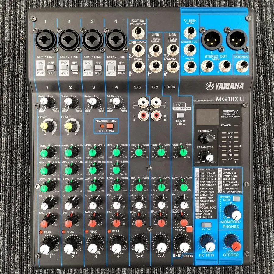 Микшерный пульт YAMAHA MG10XU Analog Mixing Console Audio Interface Mixer Effect