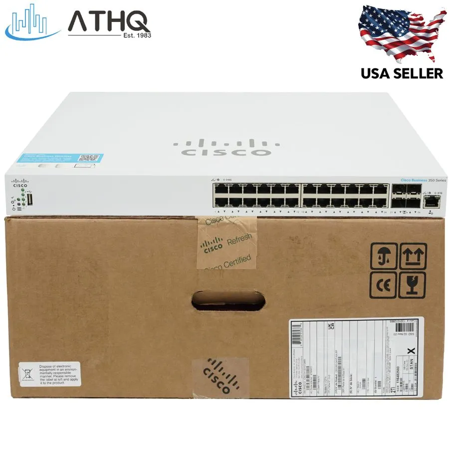 Коммутатор Cisco CBS350-24XT Managed Business Switch 24 Port 10GbE & 4 x 10G SFP