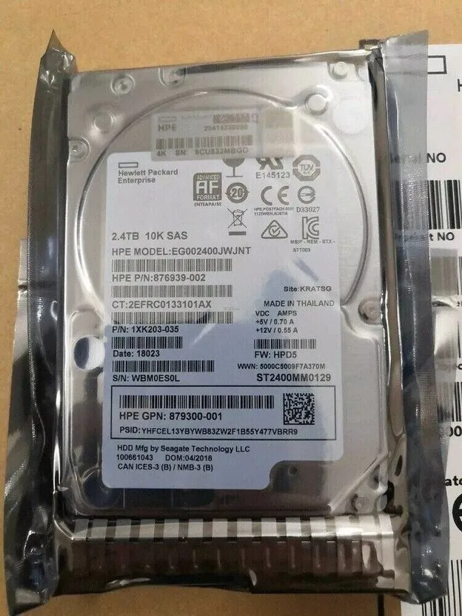Жёсткий диск P28618-B21 P36212-001 HPE 2.4TB SAS 10K 2.5'' SFF BC HDD Hard Drive — фото лота 1