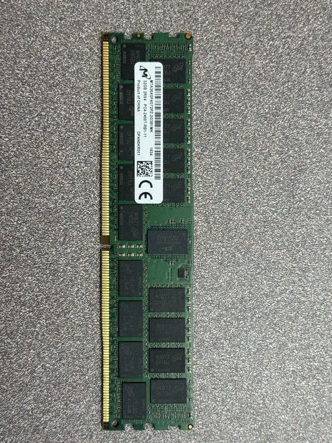 Модуль памяти 4x Micron HPE 32GB DDR4-2400 ECC RDIMM MTA36ASF4G72PZ-2G3 819412-0 — фото лота 1