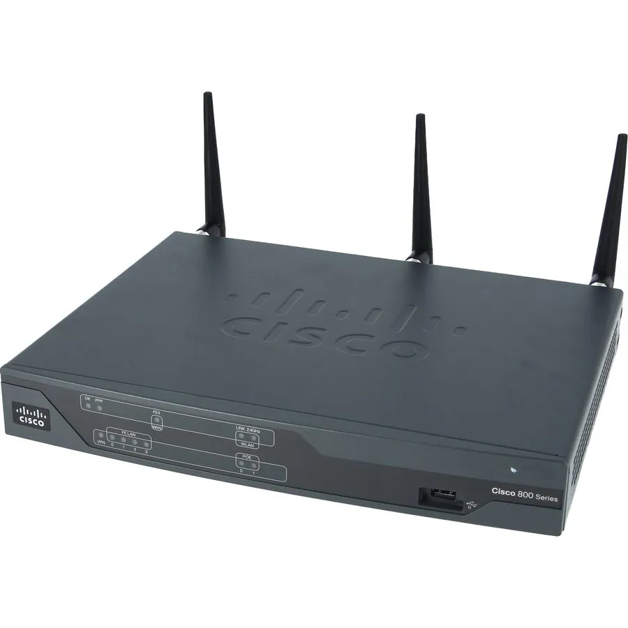 Маршрутизатор Cisco 881W 4-Port 10/100 Wireless N Router (CISCO881W-GN-A-K9) — фото лота 1