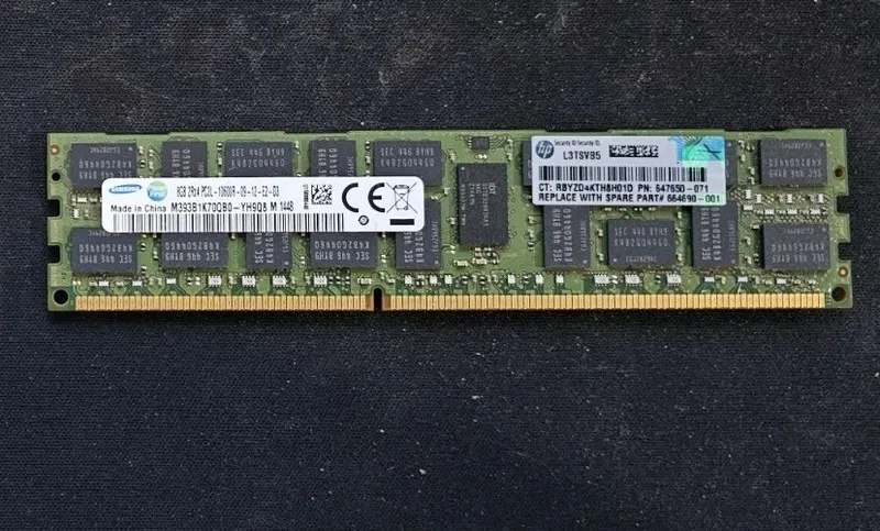 Модуль памяти Samsung 8GB 2RX4 PC3L-10600R-09-12-E2-D3 ECC REG Server RAM M393B1