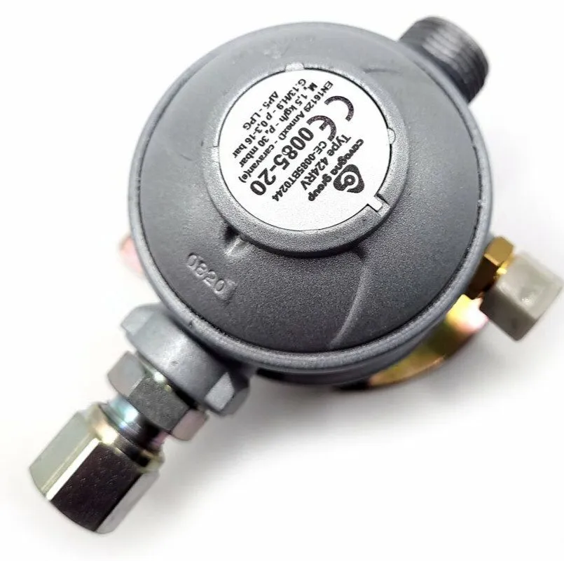 Трубопроводная арматура 30mbar LPG Pressure Regulator Bulkhead 10mm 180° — фото лота 2