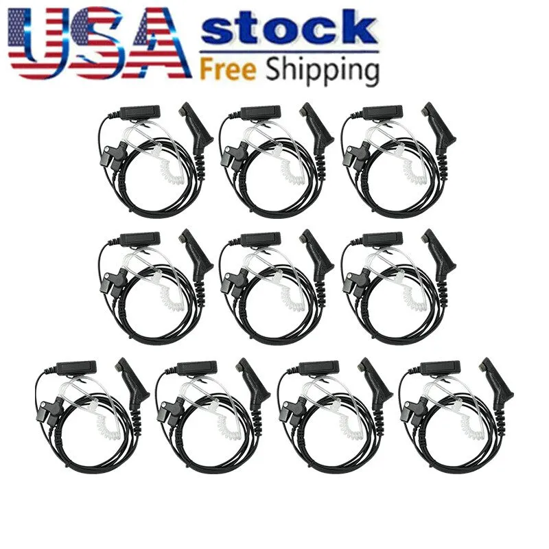 Радиостанция 10x Earpiece Headset для XPR7350 XPR7380 XPR7550 XPR7580 DP4400 DP4